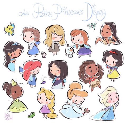The Art Of David Gilson Kawaii Disney Disney Princess Drawings Cute