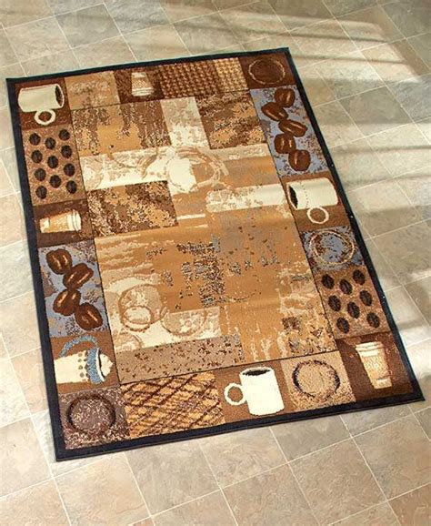 Machine wash new rugs may shed initially rug pad recommended spot clean vacuum without beater bar flat pile low pile (less than 0.5) medium pile. Coffee Themed Kitchen Rugs Accent Runner Area Stain ...
