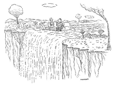 “waterfall” Caption Contest Commentary With Lawrence Wood Cartoon