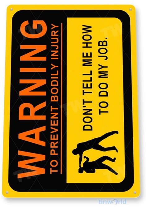 Warning Injury Sign C058 Tinworld Caution And Warning Signs