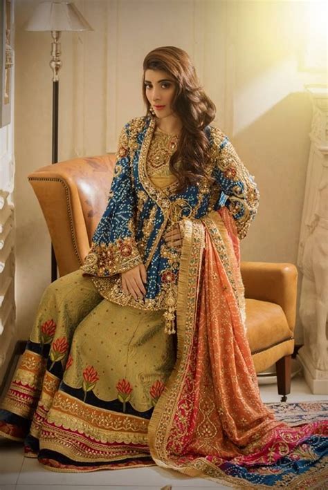 Pakistani Actresses Angrakha 1 Pakistani Mehndi Dress Pakistani Formal