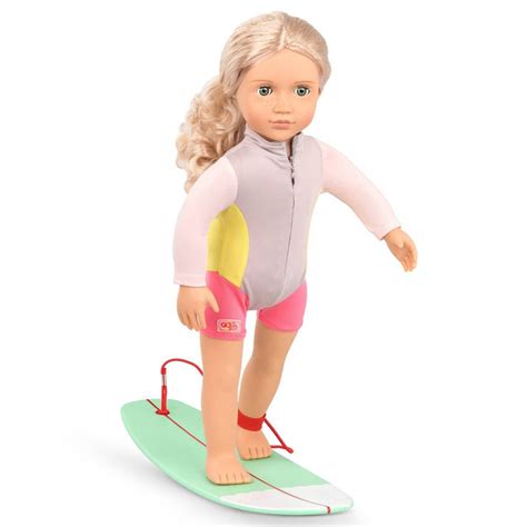 our generation coral with storybook and accessories 18 posable surfer doll 1 ct shipt