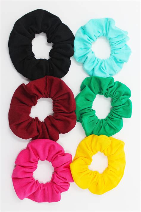 Jersey Cotton Hair Scrunchies Scrunchy Hair Ties Top Knot Etsy