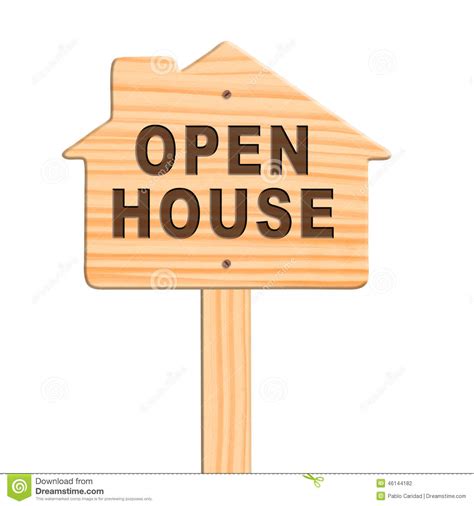 Open House Sign Clipping Path Stock Illustration Illustration Of