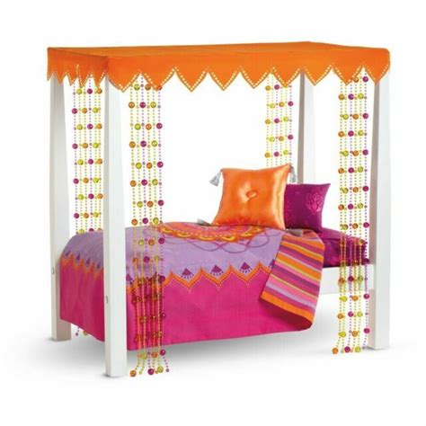 american girl julie s groovy bed and and bedding set complete julie beaded canopy for sale online
