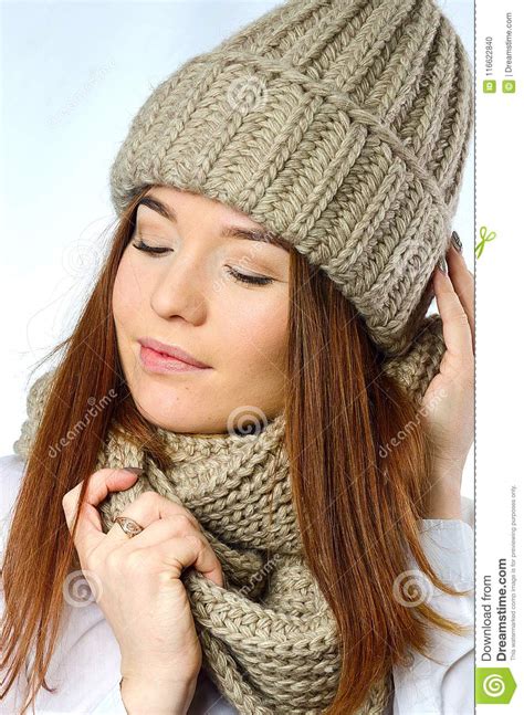 Young Girl In A Hat In The Studio Stock Photo Image Of Woman Outfit