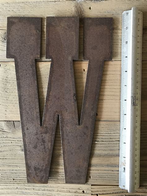 Custom Initial 12 Rusty Rustic Metal Letters Make Your Own Sign