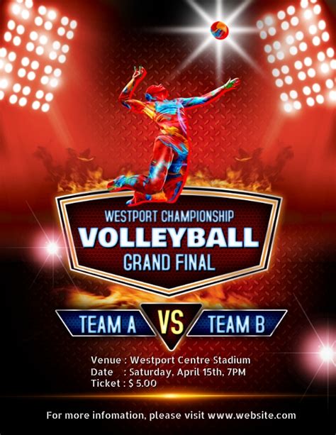 Copy Of Volleyball Tournament Flyer Design Postermywall