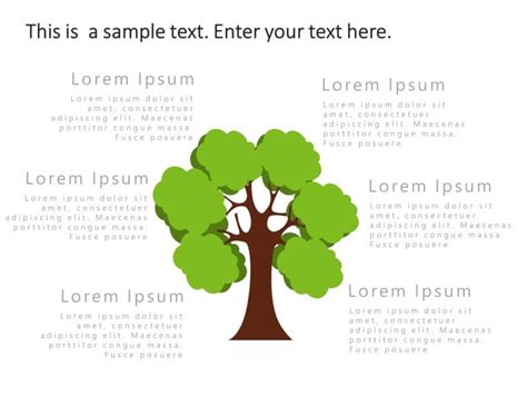 6 Steps Tree Growth Powerpoint Template