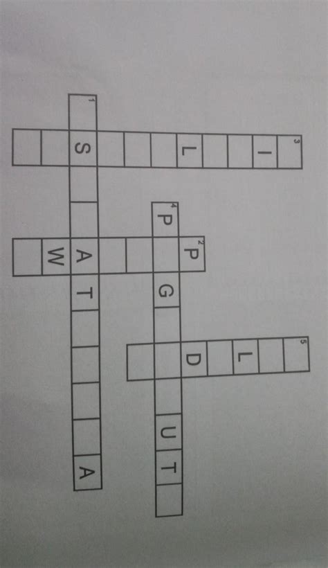 Panuto Sagutin Ang Crossword Puzzle Batay Sa Mga Nakatala Sa