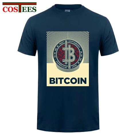 Latest Design Digital Currency Bitcoin T Shirt Cotton T Shirt Short