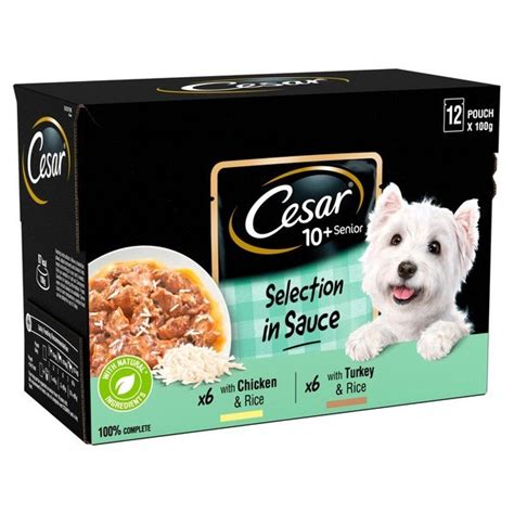 Canines are omnivores, meaning they are able to eat meat, vegetables, and grains. Cesar Senior 10+ Selection in Sauce Dog Food | VioVet.co.uk