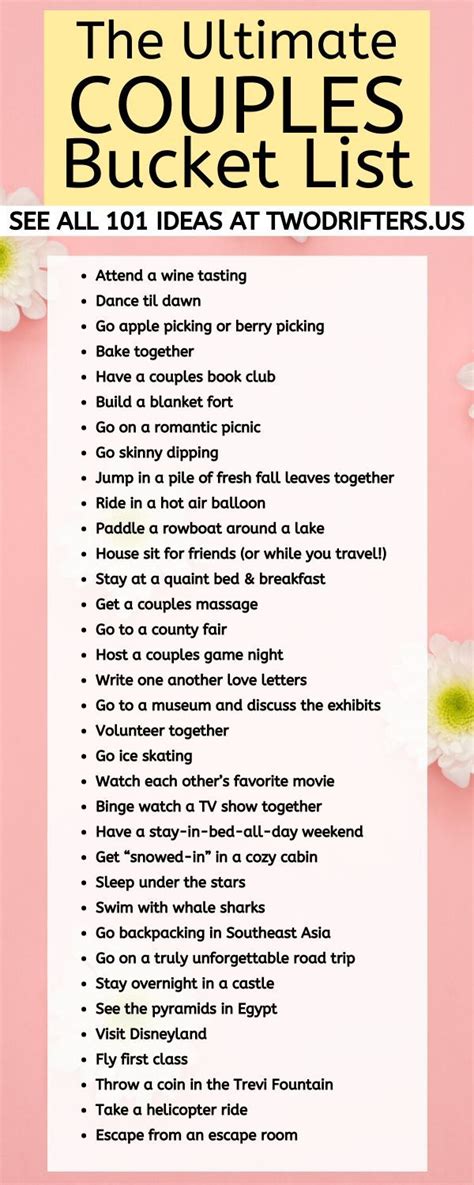 couples bucket list ideas 101 romantic fun things to do couple bucket list romantic bucket