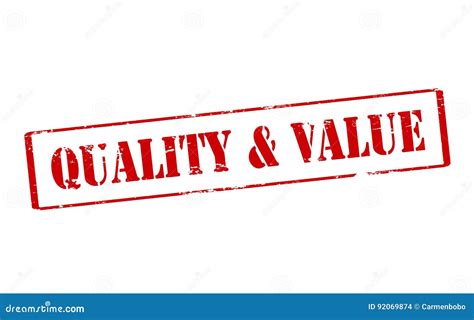 Quality And Value Stock Illustration Illustration Of Cost 92069874