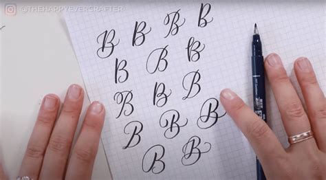 15 Ways To Write Letter B In Brush Calligraphy The Happy Ever Crafter