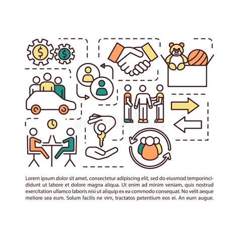 Sharing Economy Concept Icon With Text Stock Vector Illustration Of