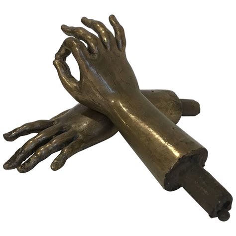 Pair Of Bronze Hands Sculpture For Sale At 1stdibs Bronze Hands