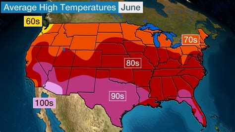 June 2017 Temperature Outlook Warmer West Coast And East