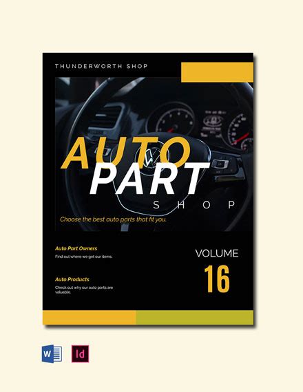 Auto Parts Catalog Template In Indesign Word Pdf