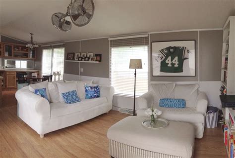 Single Wide Manufactured Mobile Home Remodel Makeover Living Room Great