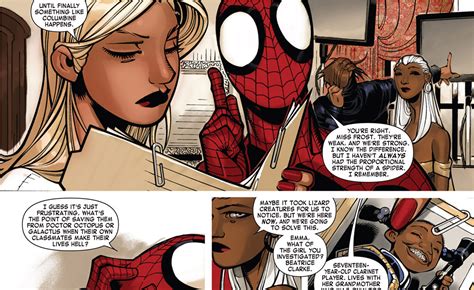 Spider Man And Emma Frost Talks About Bullying Comicnewbies