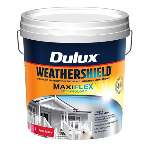 Dulux 15l Exterior Paint Weathershield Semi Gloss Extra Bright