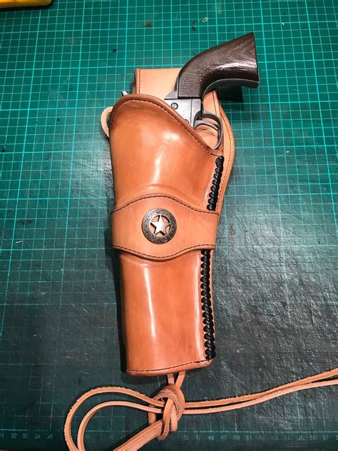 Handmade Leather Holster For A Colt Peacemaker Style Revolver Etsy