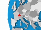 Map of Switzerland on Political Globe Stock Illustration - Illustration ...