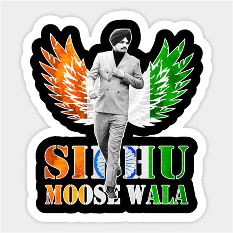 Sidhu Moose Wala Legends Forever Never Dies Angel Wing India Flag