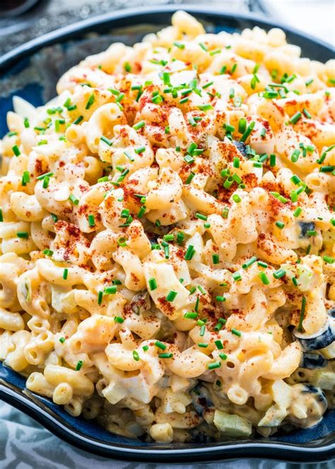 Add the pasta and stir occasionally until the water begins to boil again. Deviled Egg Macaroni Salad - Jo Cooks