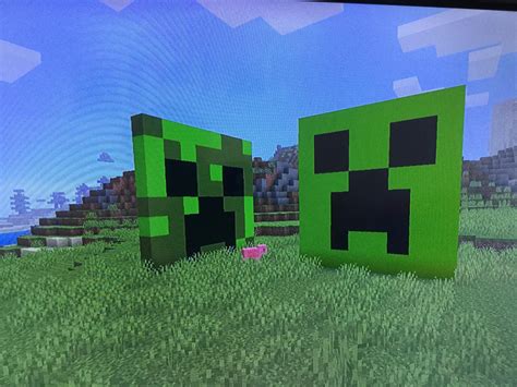 We Both Tried To Make Creeper Pixel Art Which Is Better Rminecraft