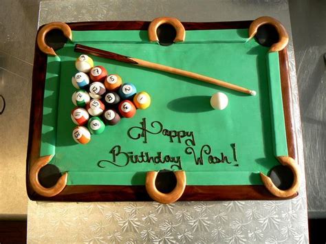 Find images of birthday cake. Rack em | Pool table cake, Pool cake, Sports themed cakes