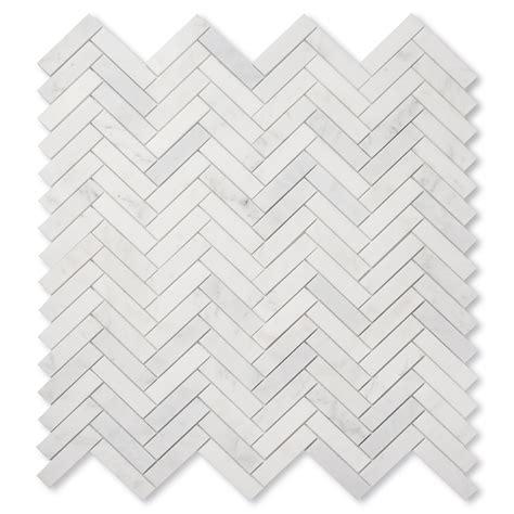 Marble Tile 1x4 Herringbone Mosaic
