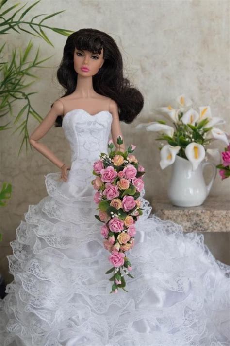 Fashion Royalty Poppy Parker Barbie Tonner Doll Wedding Bouquet Pinks Ooakbyerika Flowers