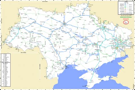 Ukraine Crimea And Moldova Railroad Map