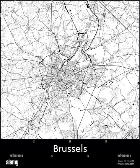 Map Of Brussels Black And White Stock Photos And Images Alamy