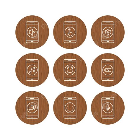 Mobile App Vector Art Png 9 Mobile Apps Icons Sheet Isolated On White