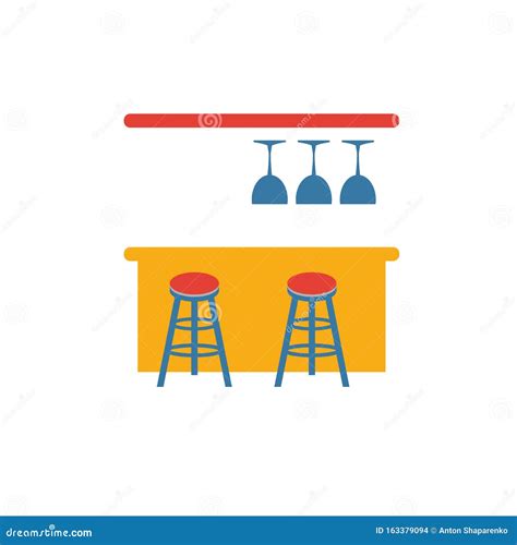 Bar Counter Icon Flat Creative Element From Bar And Restaurant Icons