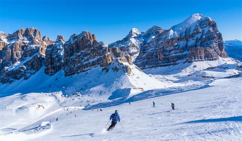 Lagazuoi Ski Area In The Herat Of The Dolomiti Superski