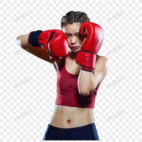 戴着拳击手套的女性元素素材下载 正版素材401612254 摄图网