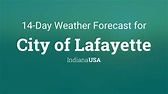 City of Lafayette, Indiana, USA 14 day weather forecast