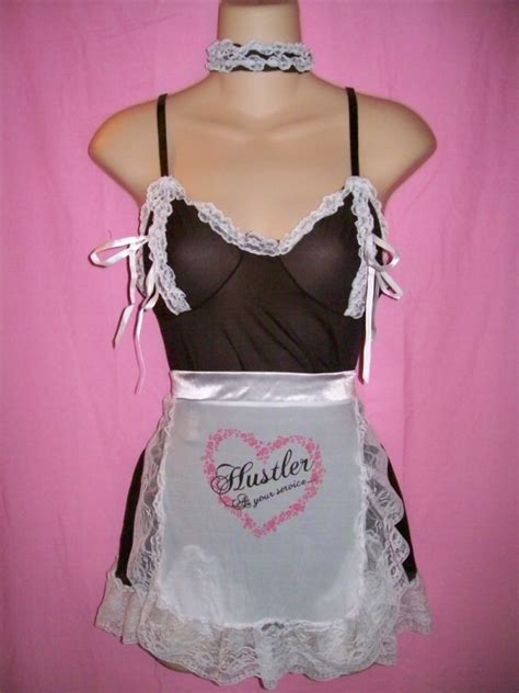 Hustler Lingerie Sexy French Maid Four Piece Costume Roleplay Set