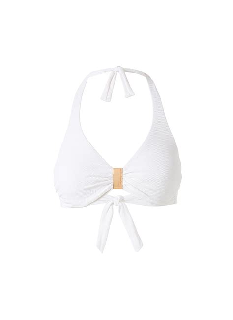 Melissa Odabash Provence White Pique Bikini Top Official Website