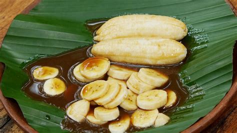 Kerala Traditional Dessert Recipe Pazham Paani Jaggery Syrup With