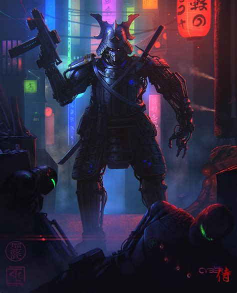 Artstation Cyber Samurai Black Warrior