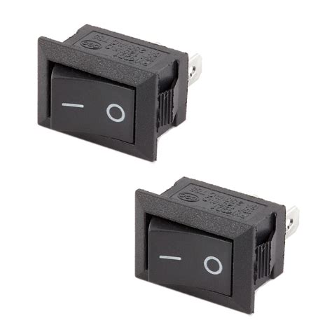 2x Small Onoff Switch Black Rocker Dc 12v Push In General All Purpose