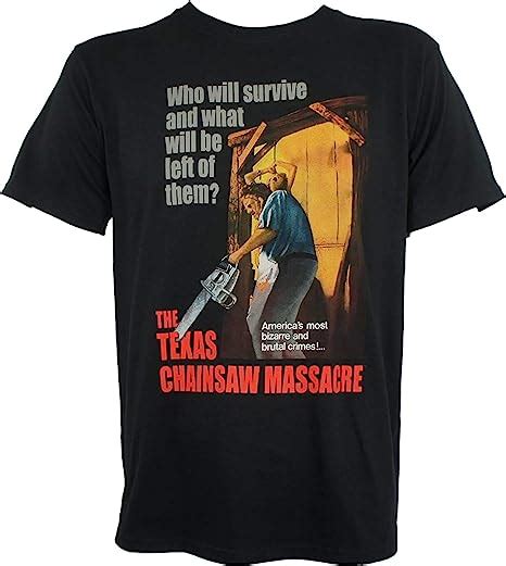 Texas Chainsaw Massacre Movie Poster T Shirt Black Clothing