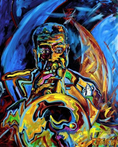 Satchmo By New Orleans Artist Frenchy Abstract Canvas Art Painting