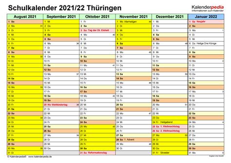 Kalender 2021 zeitig bestellen, bedeutet das neue jahr früh und effizient zu organisieren. Kalender 2021 Thüringen Excel - EXCEL-KALENDER 2021 ...