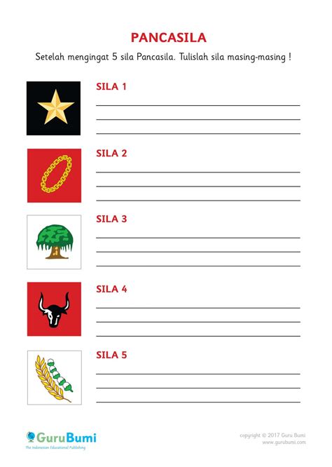 Lkpd Materi Simbol Dan Bunyi Sila Pancasila Kelas 1 Worksheet Theme